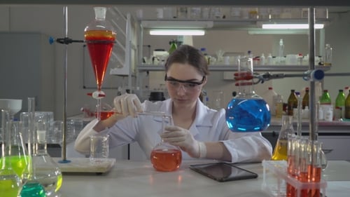 Scientist Working in a Modern Laboratory
