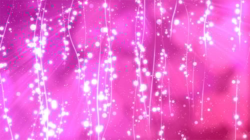 Pink Glowing Particles and Wavy Lines Abstract Background