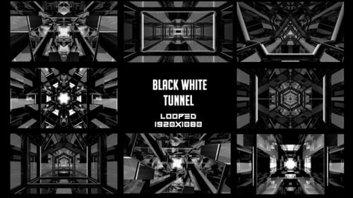 Black White Tunnel Background Pack