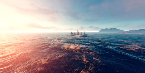 Transport Ship In The Bay