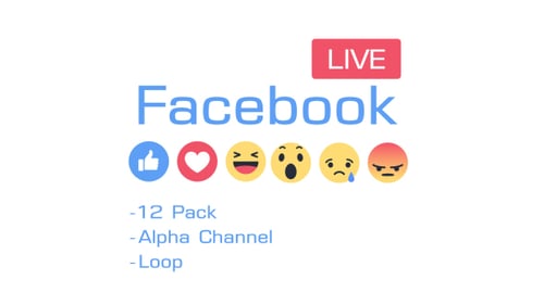 Social Media Reaction Emojis Flowing Up Animated Overlays