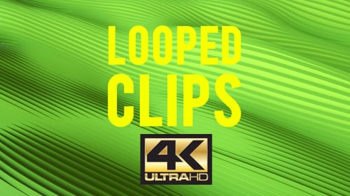 Abstract Wavy Green Lines Looping Background Animation