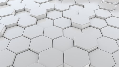 Modern White Hexagon Grid Pulsating Background