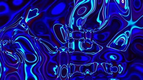 Bright Neon Blue Line Abstract Background Seamless Loop V6