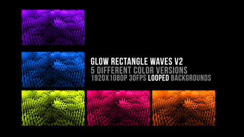 Rechteckige, leuchtende Waves