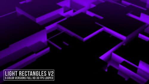 Light Rectangles Glowing Geometric Abstract Loop Background