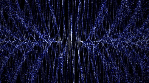 Abstract Blue Particles Background