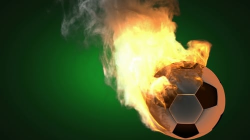 Burning Soccer Ball