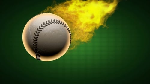 Burning Baseball Ball