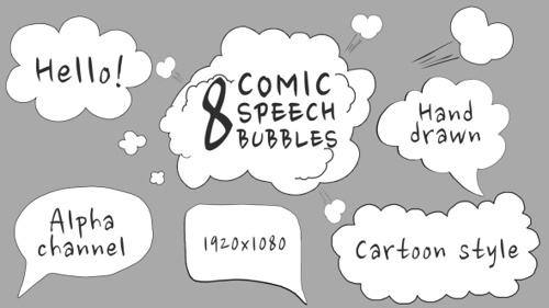 8 bolhas de fala em quadrinhos