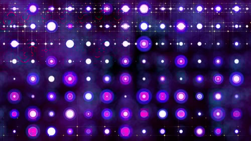 Abstract Animated Glowing Grid of Dots and Lines Background Loop