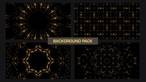 Gold Kaleidoscope Backgrounds Loop 1
