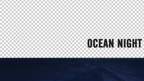 Ocean - Night - Transparent