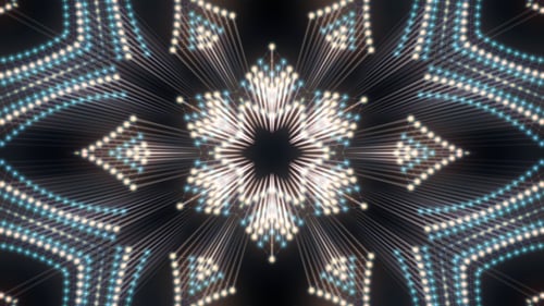 Dynamic Abstract Light Kaleidoscope Tunnel Background Loop