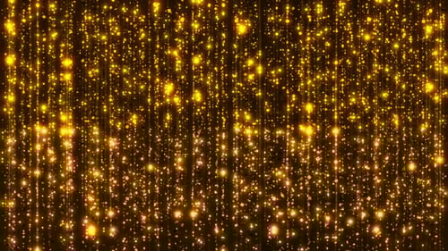 Golden Glitter Particles Falling Seamless Loop Background