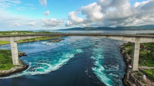 Whirlpools of the Maelstrom of Saltstraumen, Nordland, Norway