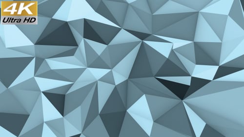 Dynamic Abstract Light Blue Geometric Polygonal Background Loop