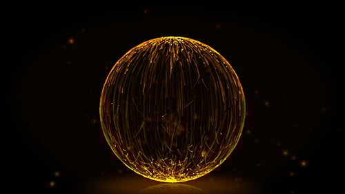 Abstract Glowing Particle Sphere Loop Animation