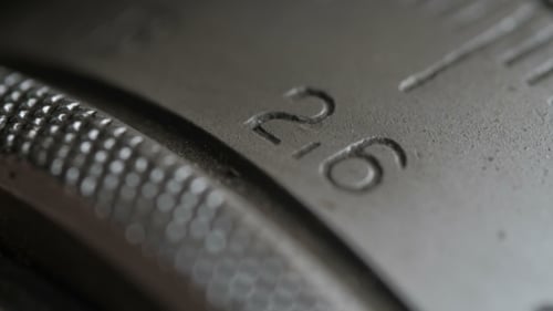 Close Up of Numbered Ring Turning