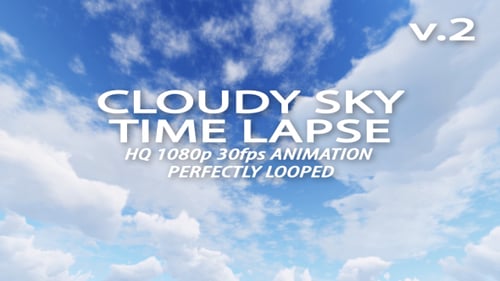 Fast Moving Clouds Across a Bright Blue Sky