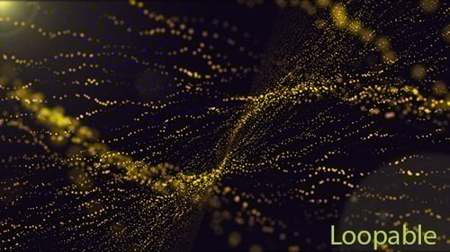 Abstract Golden Particle Flow Background Animation