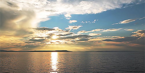 Evening Sea And Sun