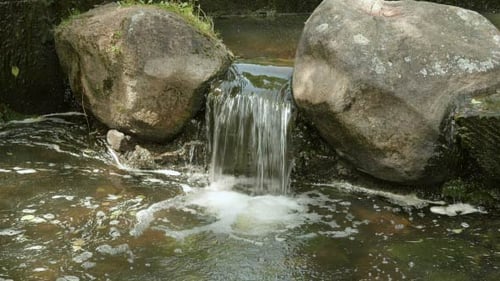 Small Waterfall Between the Stones