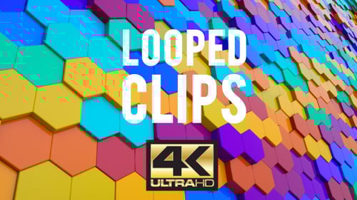 Animated Hexagon Background Looped Perspective