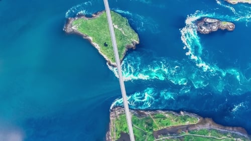 Whirlpools of the Maelstrom of Saltstraumen, Nordland, Norway
