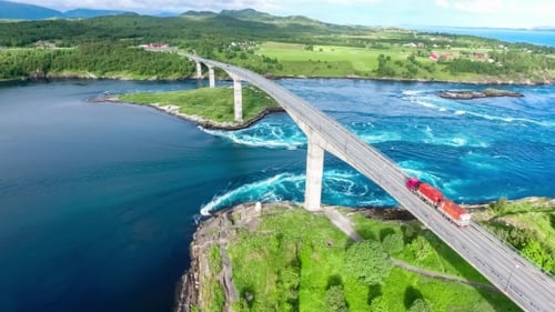 Whirlpools of the Maelstrom of Saltstraumen, Nordland, Norway