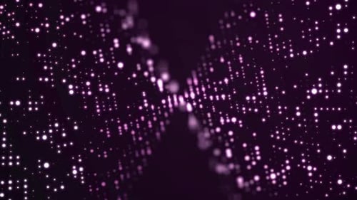 Fließende Lichtpunkte auf lila Hintergrund