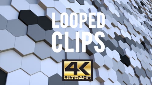 Animated Hexagon Background Looped Perspective