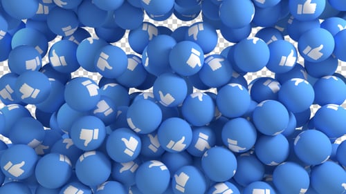 Animated Social Media Thumbs Up Down Fill