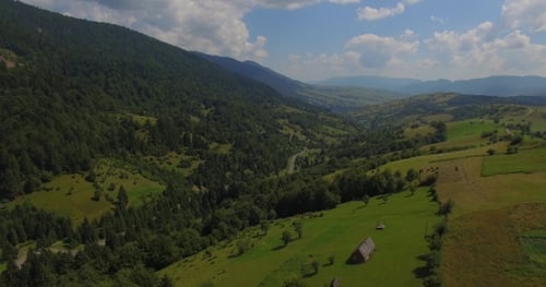 Carpathian Mountains In A Beautiful Summer Day
