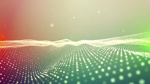 Colorful Abstract Particle Wave Digital Technology Background