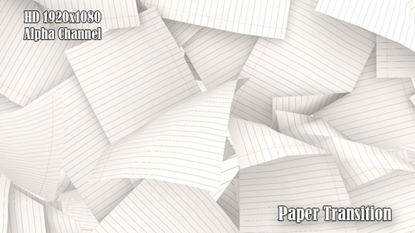 Lined Paper Page Transition Reveal, Transitions Motion Graphics ft ...