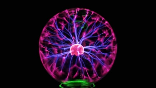 Captivating Plasma Ball with Vibrant Electrical Discharges