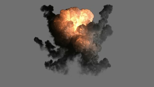 Explosion der Bombe
