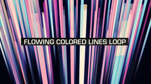 Fließende farbige Linien Loop V4