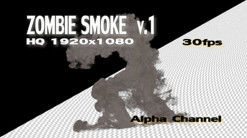 Abstract Fluid Smoke Figure Reveal and Disintegration