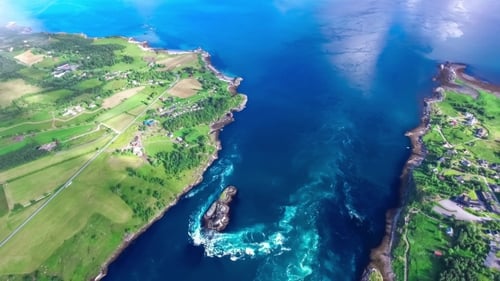 Whirlpools of the Maelstrom of Saltstraumen, Nordland, Norway