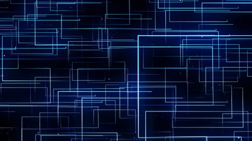 Futuristic Abstract Blue Glowing Grid Lines Animated Background