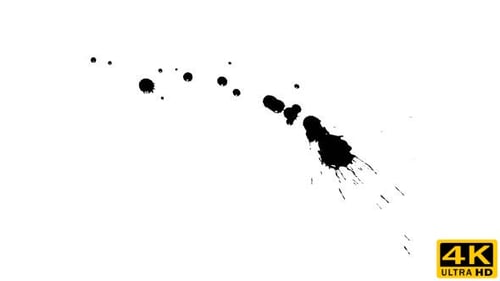 Abstract Ink Blots on White Background