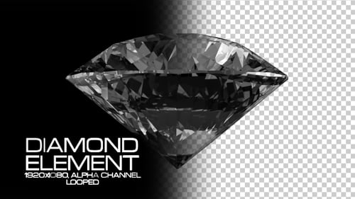 Animated 3D Diamond Rotating Loop