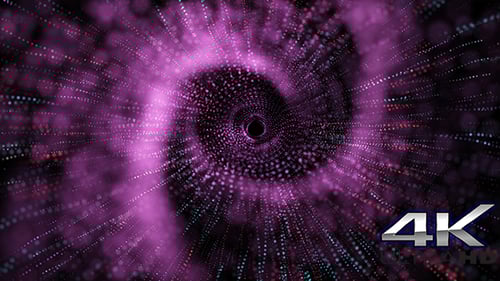 Abstract Purple Particle Tunnel Loop Background