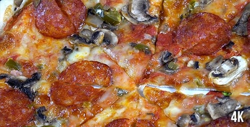 Delicious Pepperoni Pizza Close Up