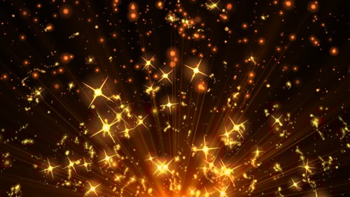Golden Sparkling Light Particles Celebration Background