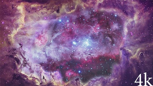 Flying Through a Colorful Nebula with Twinkling Stars