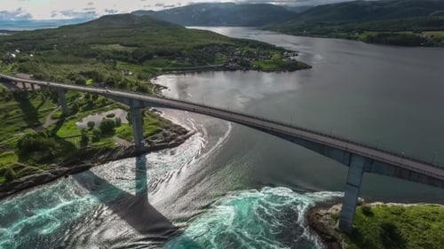Whirlpools of the Maelstrom of Saltstraumen, Nordland, Norway