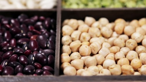 Assorted Lentils and Beans in Wooden Tray